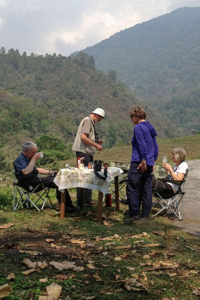 Field tea and Snack stop on our birding tours